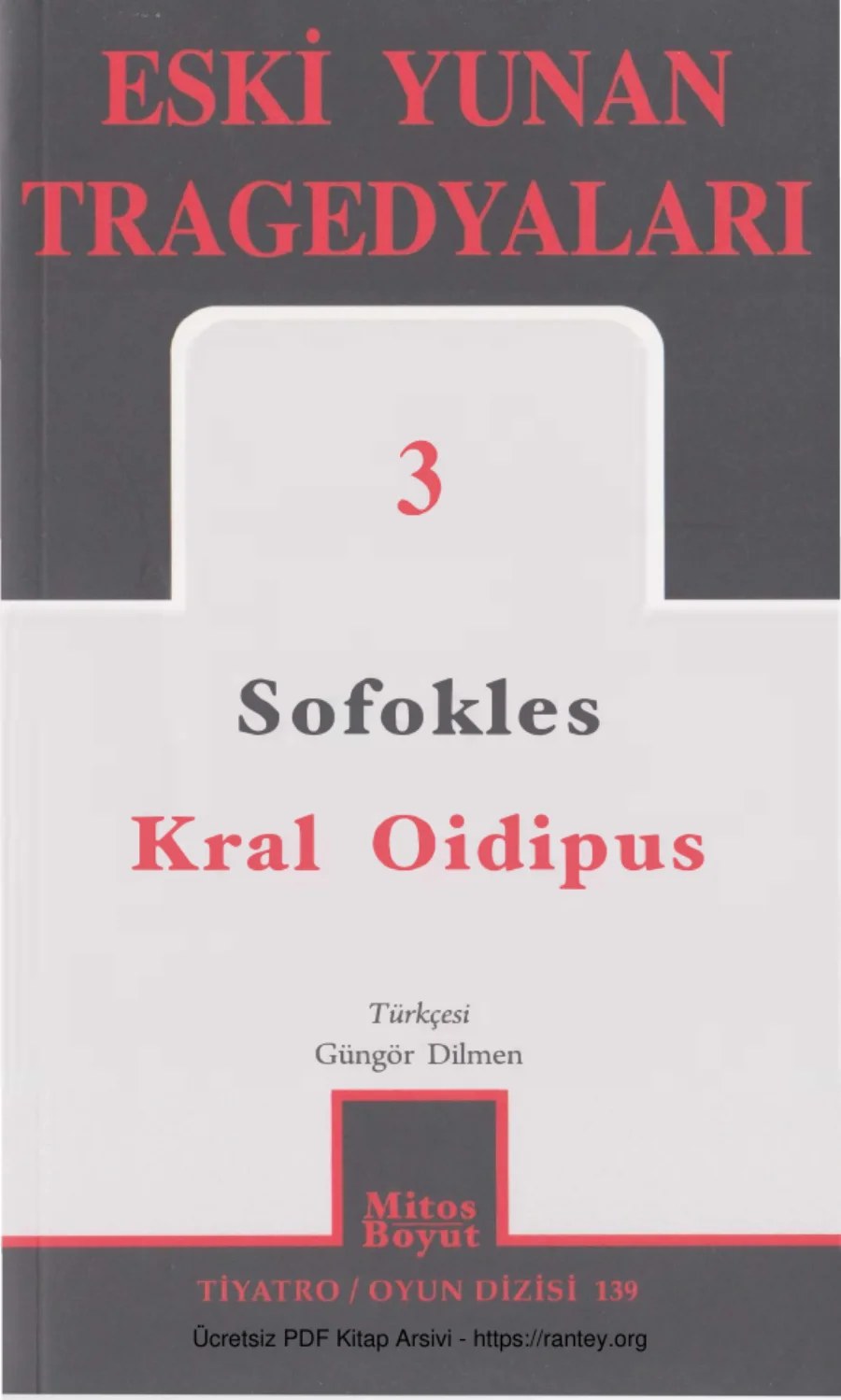 Eski Yunan Tragedyaları 3 Sofokles Kral Oidipu kapak görseli