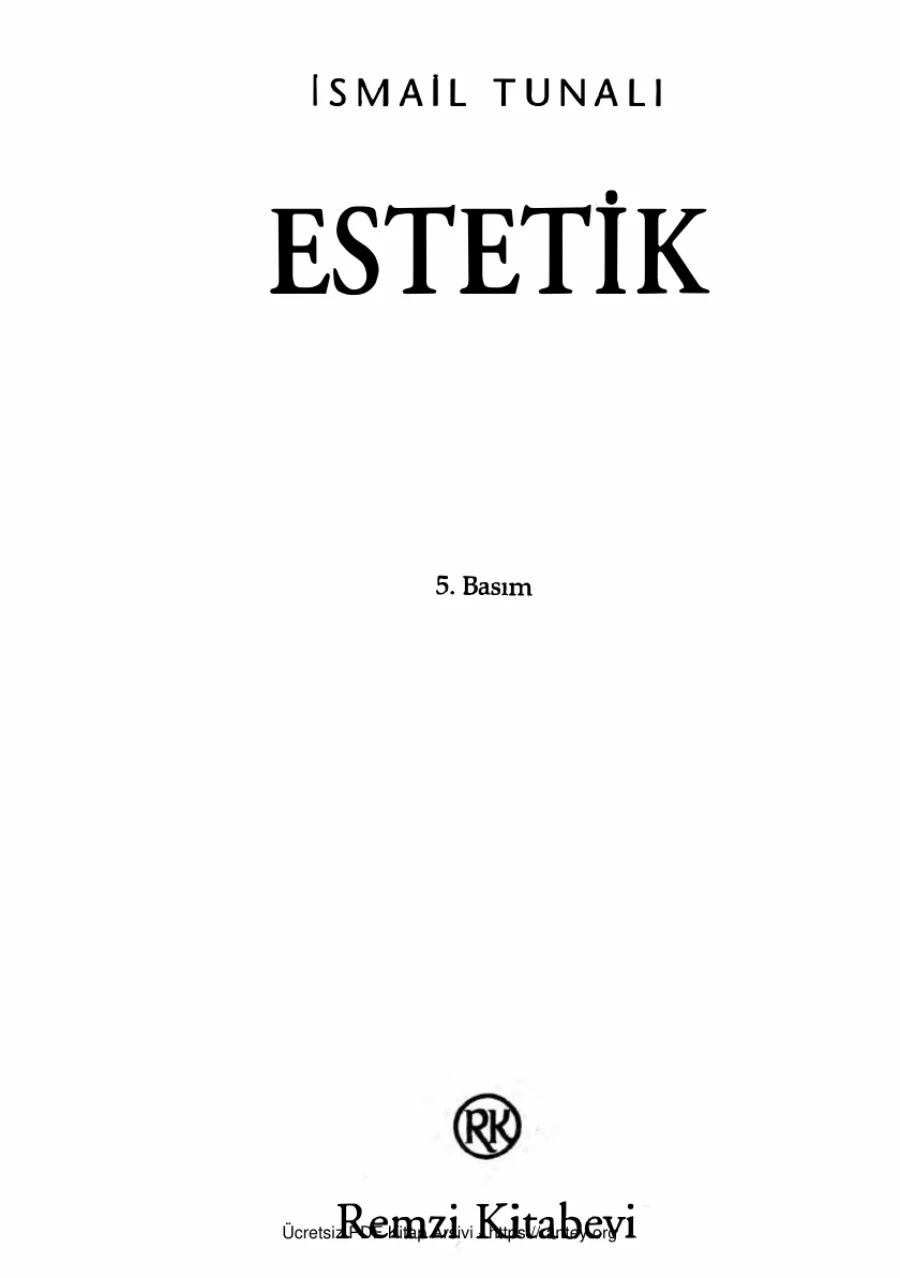 Estetik Remzi Kitabevi kapak görseli