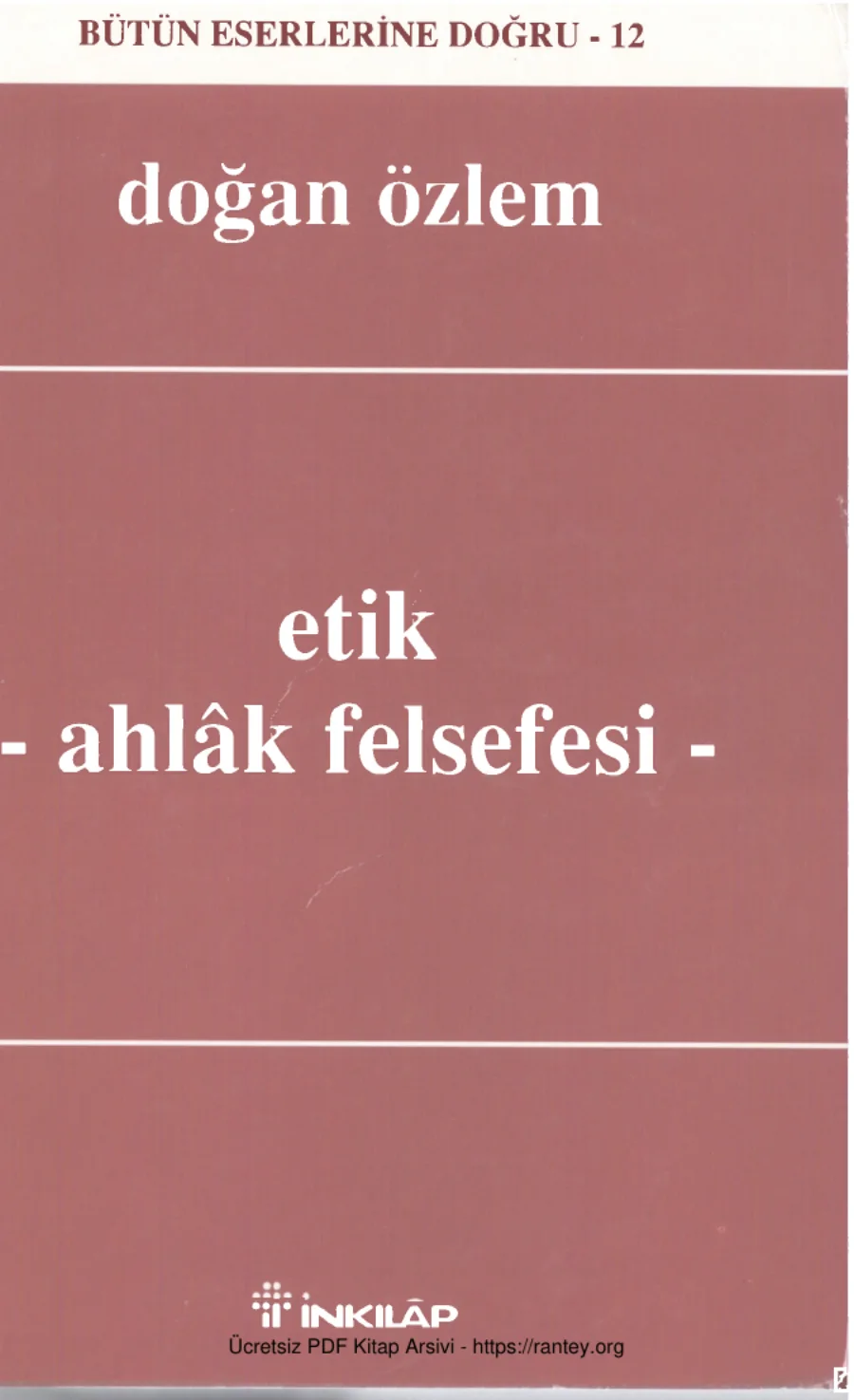 Etik Ahlak Felsefesi kapak görseli