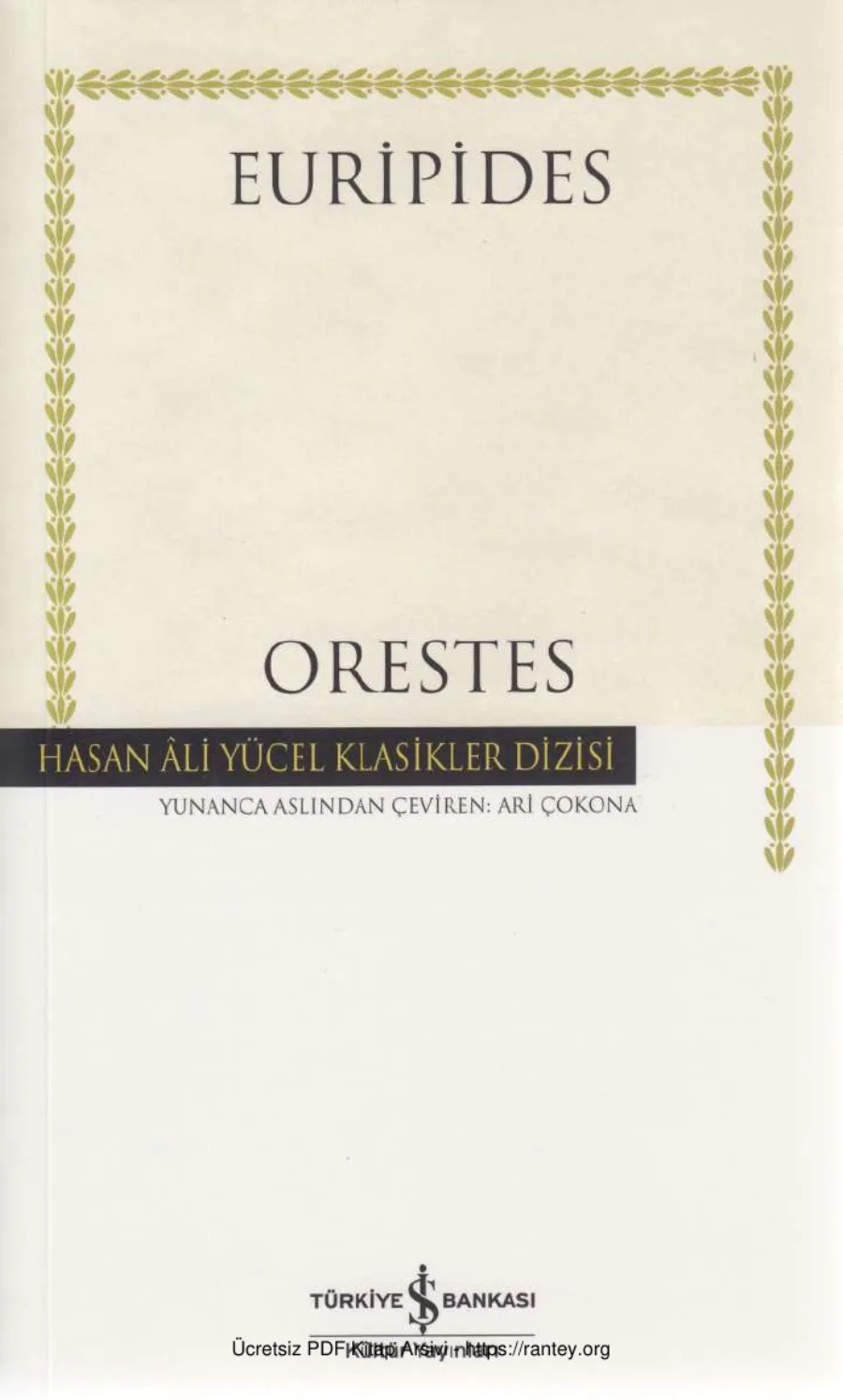 Euripides Orestes kapak görseli