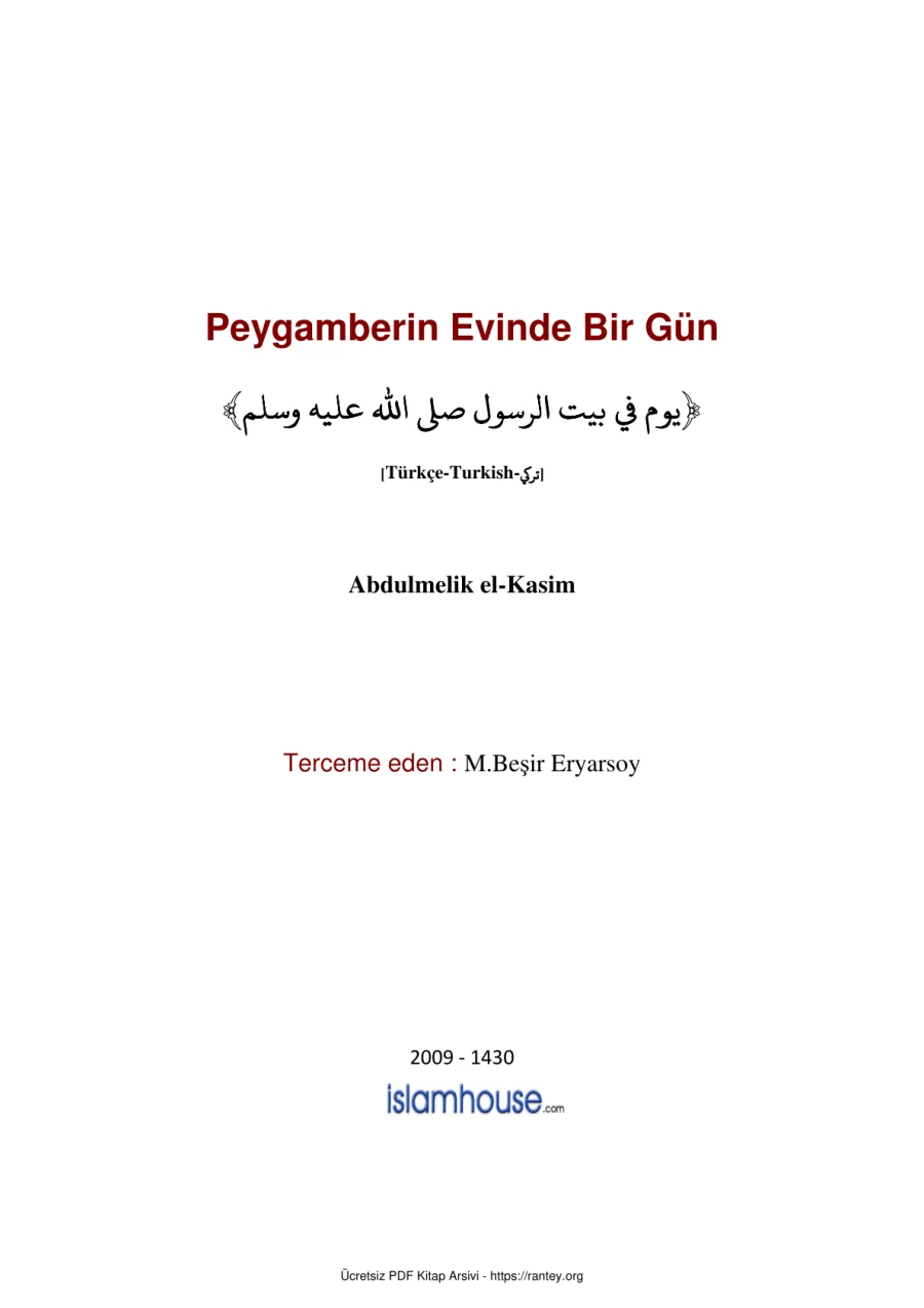 Evinde Bir Gün Ebu Abdulmumin Tekin Mıhçı kapak görseli