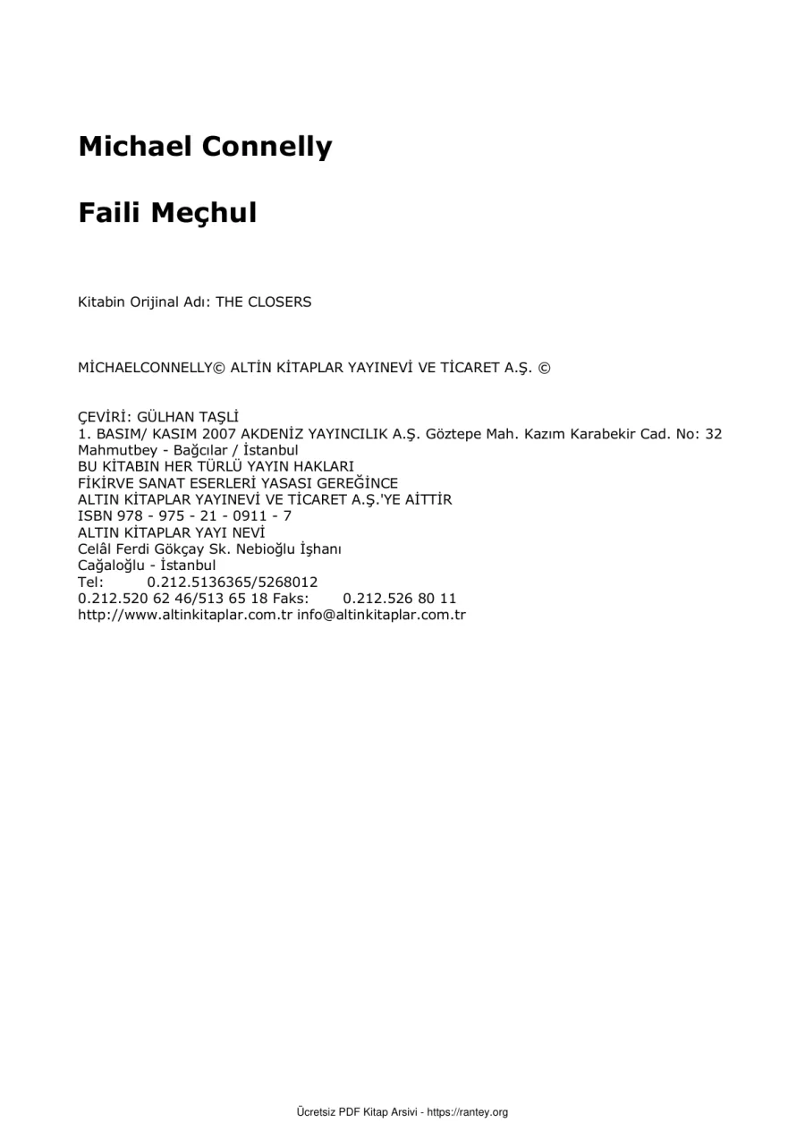 Faili Meçhul kapak görseli