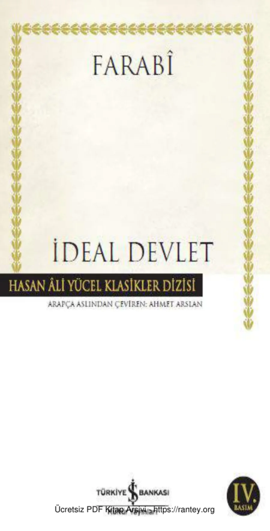 Farabi İdeal Devlet kapak görseli