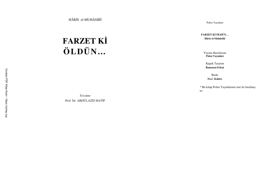 FARZET KI ÖLDÜN Ebu Abdulmumin Tekin Mıhçı kapak görseli