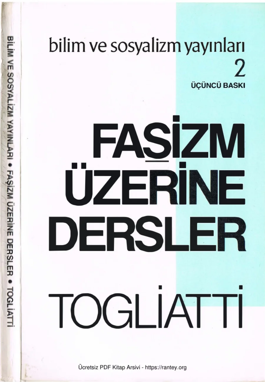 Faşizm Üzerine Dersler kapak görseli