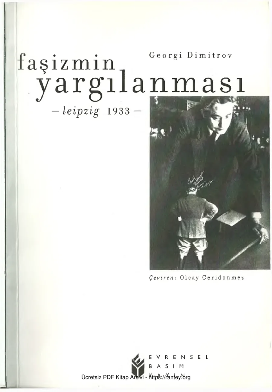 Faşizmin Yargılanması Leipzig 1933 kapak görseli