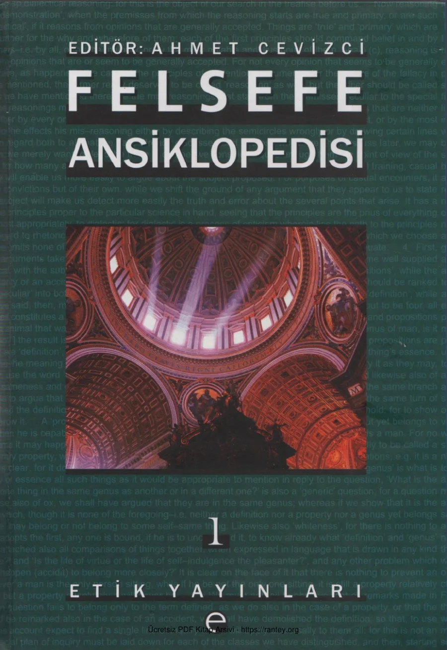 Felsefe Ansiklopedisi A AYN 1 kapak görseli