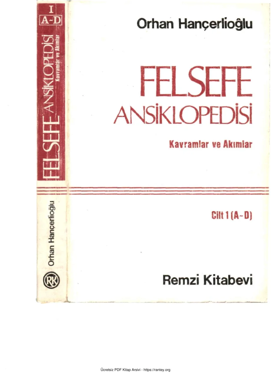 Felsefe Ansiklopedisi Cilt 1 kapak görseli