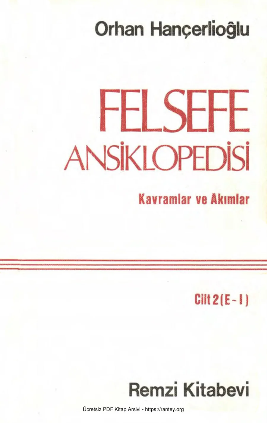 Felsefe Ansiklopedisi Cilt II kapak görseli