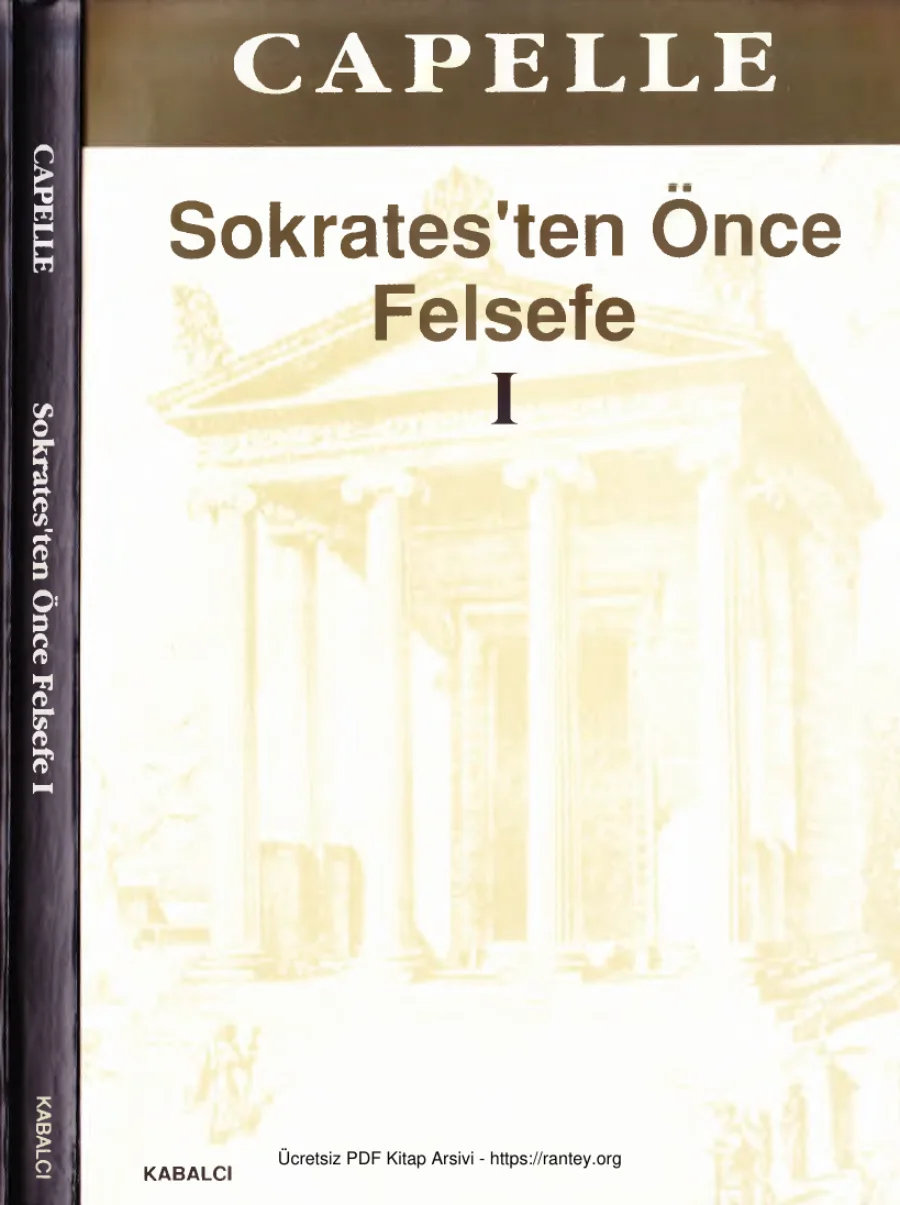 Felsefe Cilt1 Wilhelm Capelle kapak görseli