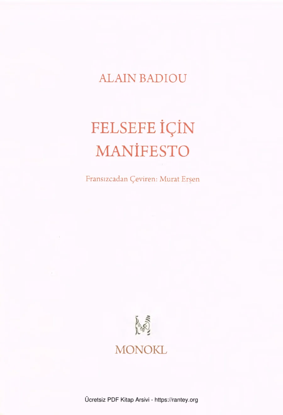 Felsefe İçin Manifesto kapak görseli