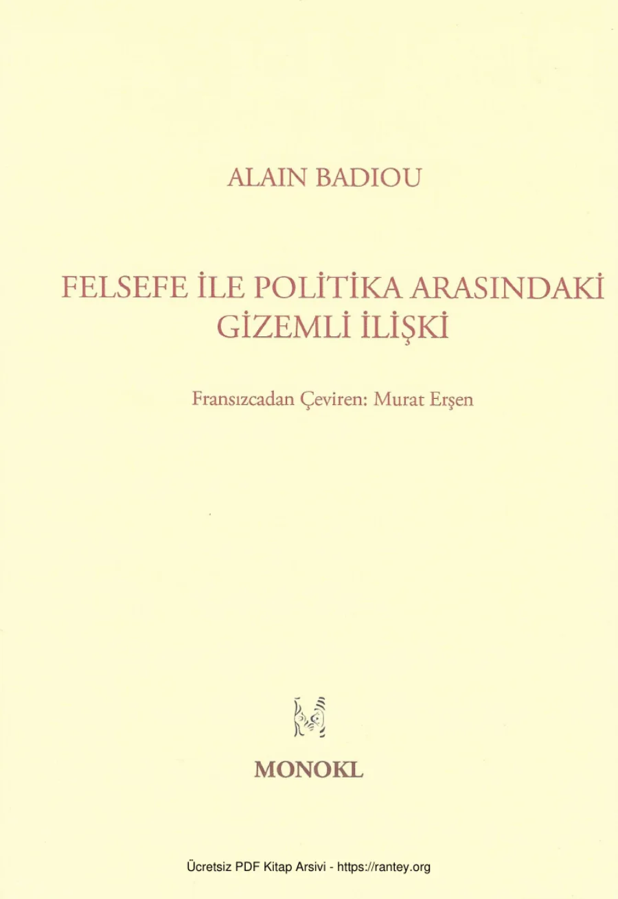 Felsefe ile Politika Arasındaki Gizemli İlişki kapak görseli