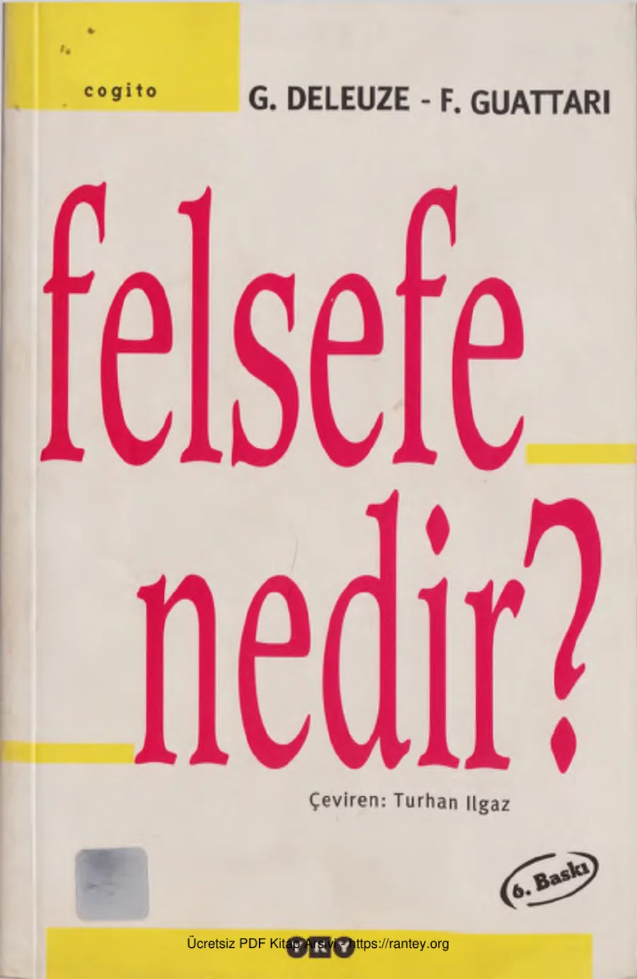 Felsefe Nedir kapak görseli