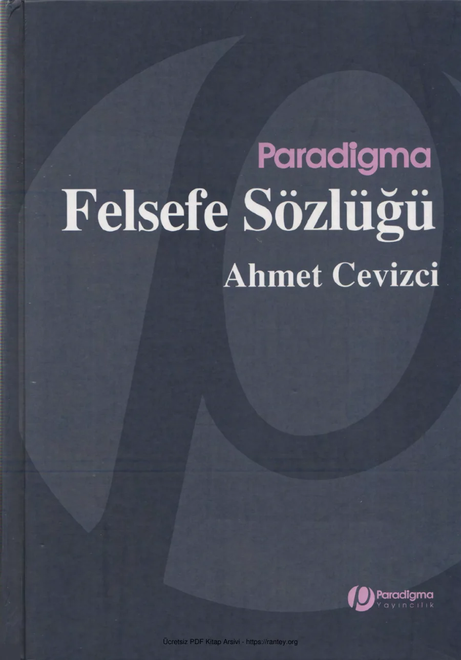 Felsefe Sözlüğü Paradigma 1911 Sayfa kapak görseli