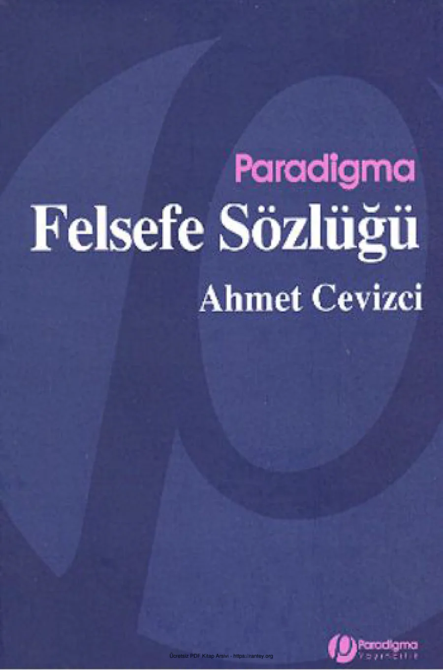 Felsefe Sözlüğü Paradigma Yayınları kapak görseli