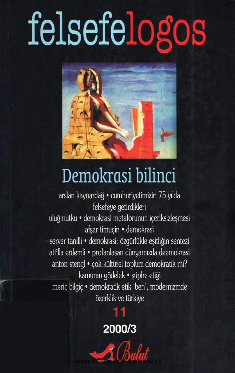 Felsefelogos Sayı 011 Demokrasi Bilinci Haziran 2000 kapak görseli