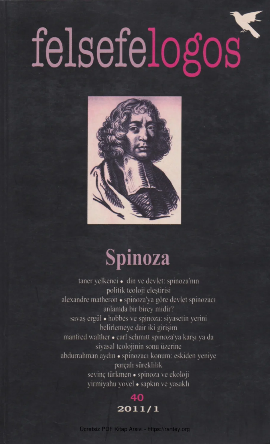 Felsefelogos Sayı 040 Spinoza 1 Ocak 2011 kapak görseli