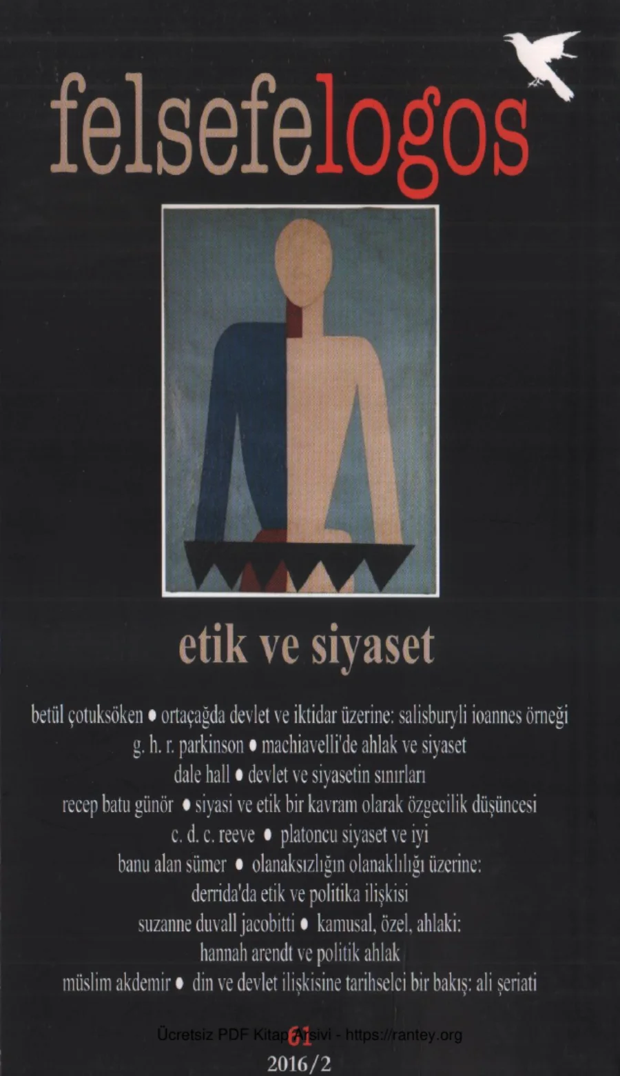 Felsefelogos Sayı 061 Etik ve Siyaset 2016 2 kapak görseli