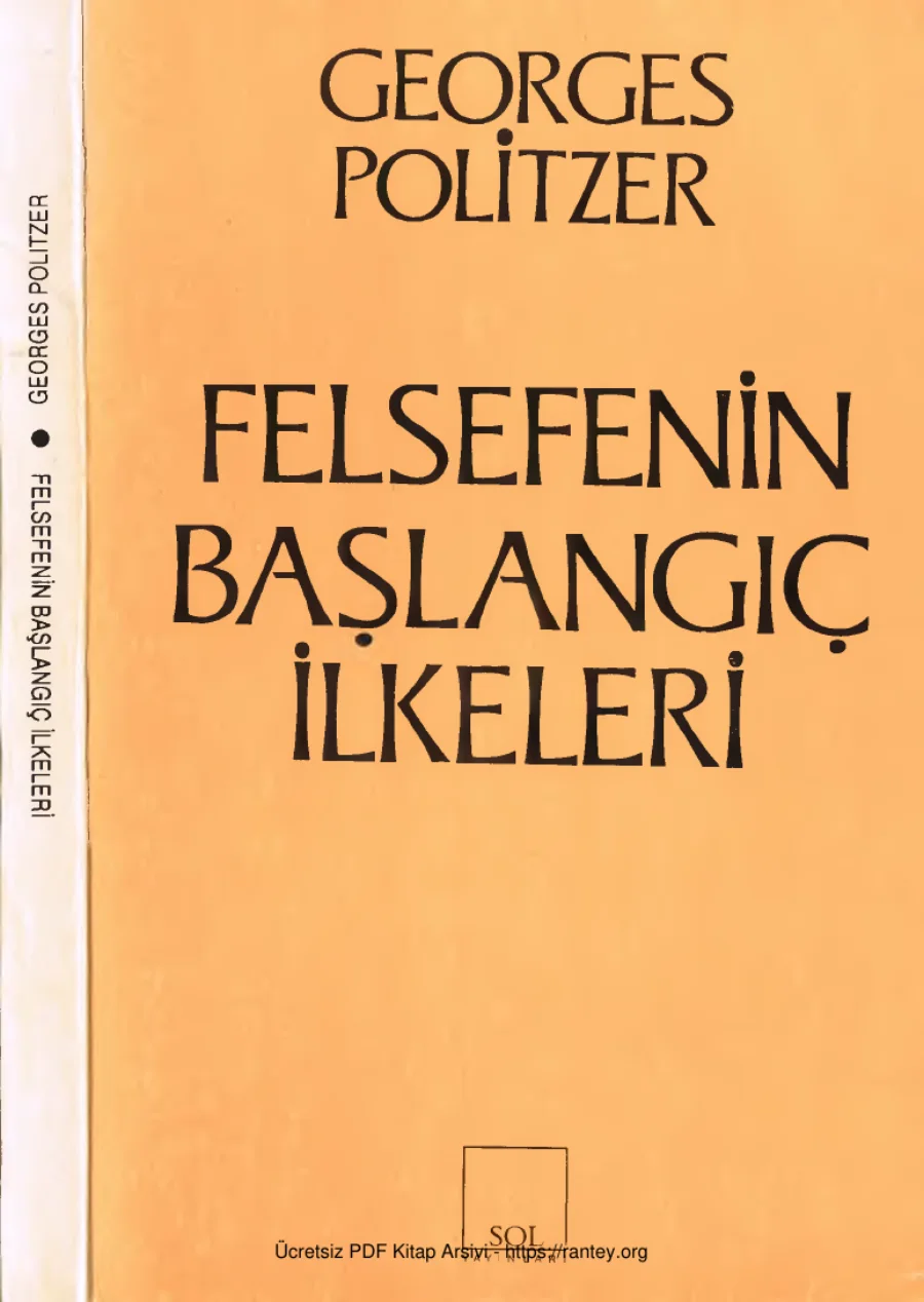 Felsefenin Başlangıç İlkeleri kapak görseli