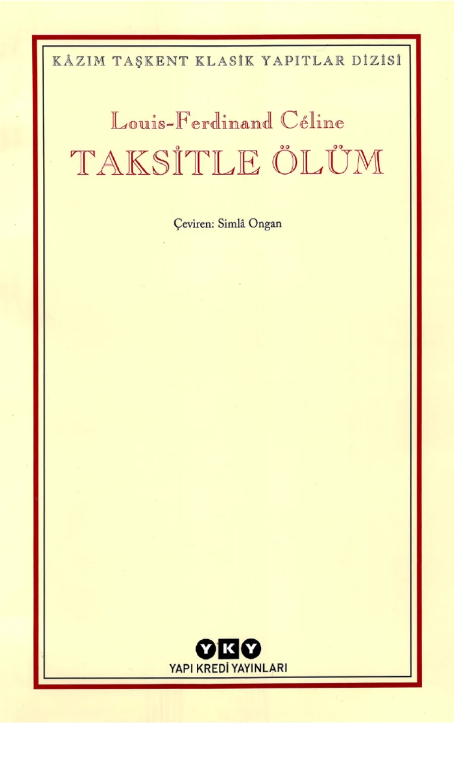 Ferdinand Celine Taksitle Ölüm kitap kapağı