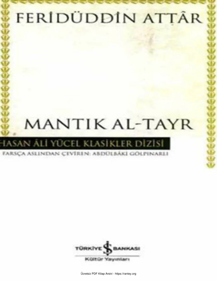 Feridüddin Attar kapak görseli
