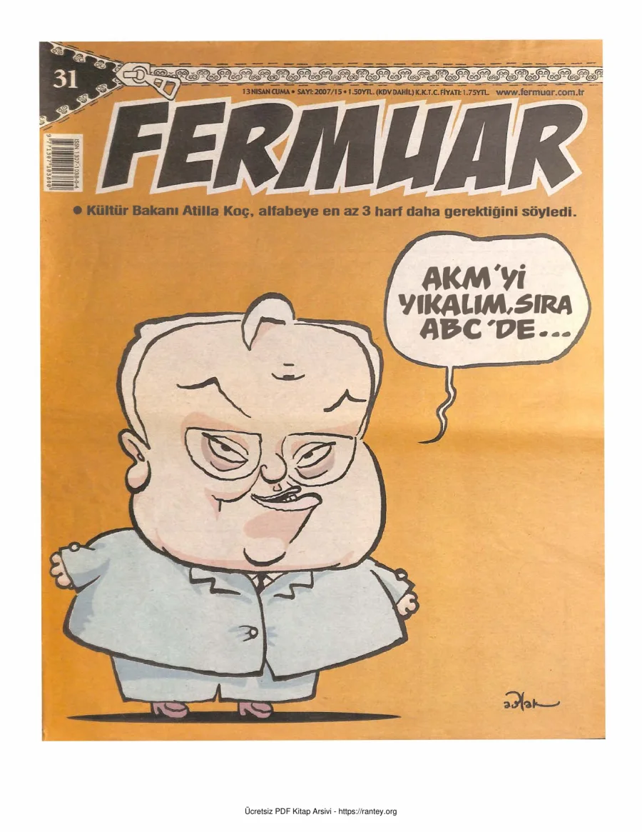 Fermuar 2007 Sayı 31 kapak görseli