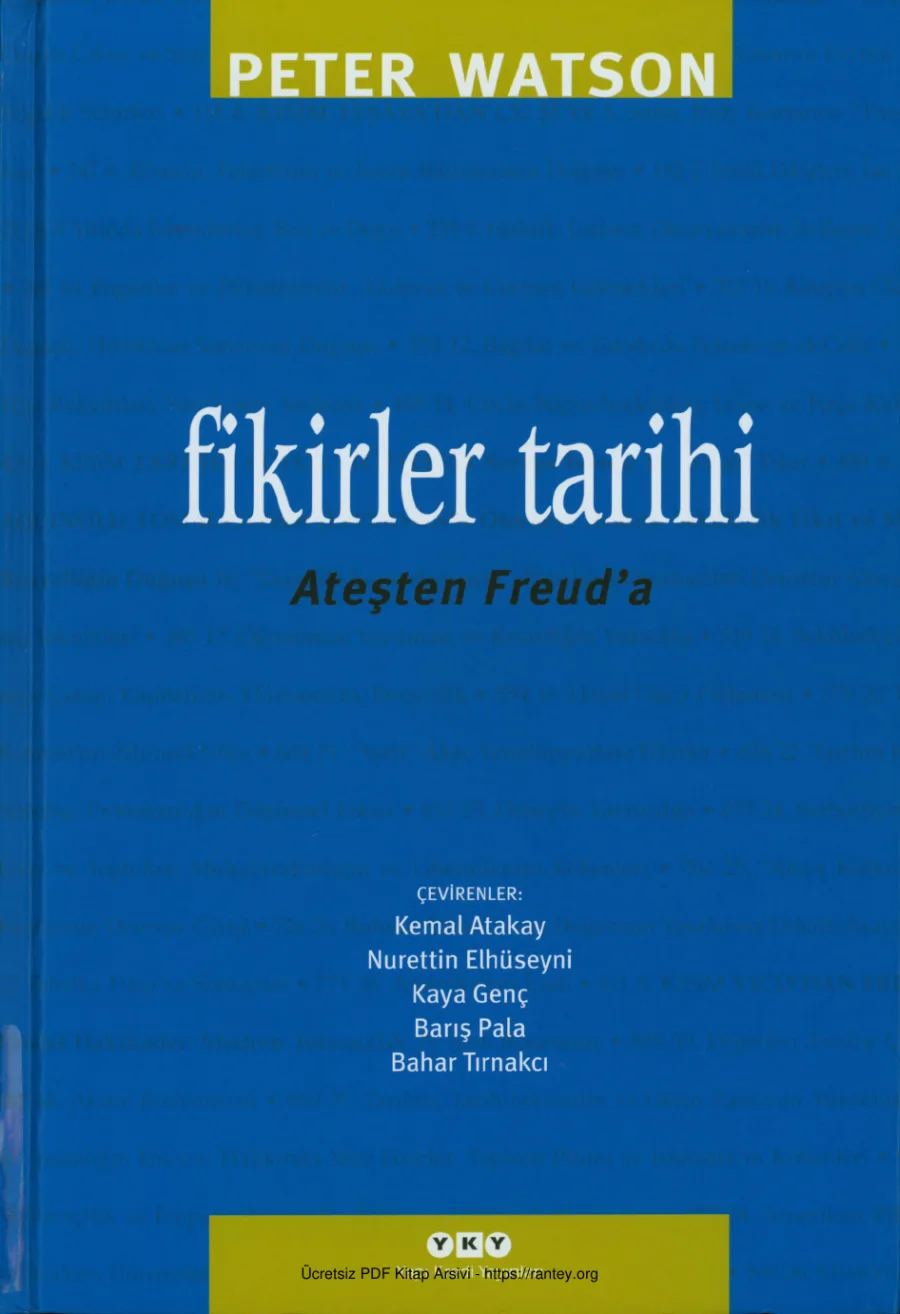 Fikirler Tarihi Ateşten Freuda kapak görseli