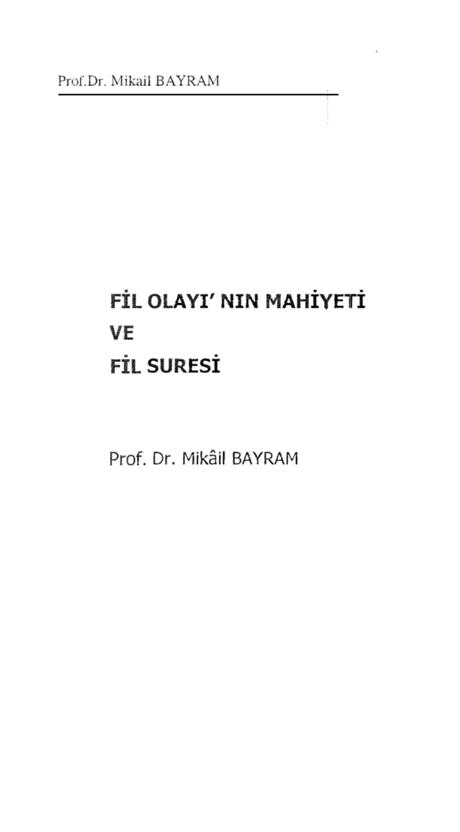 Fil Olayinin Mahiyeti ve Fil Suresi kapak görseli