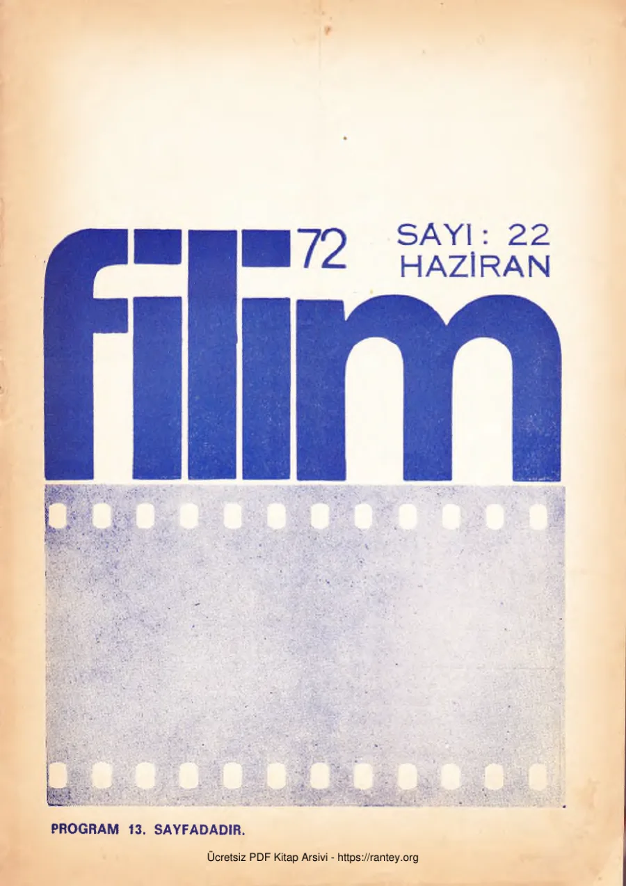 Filim 72 Sayı 22 Haziran 1972 kapak görseli