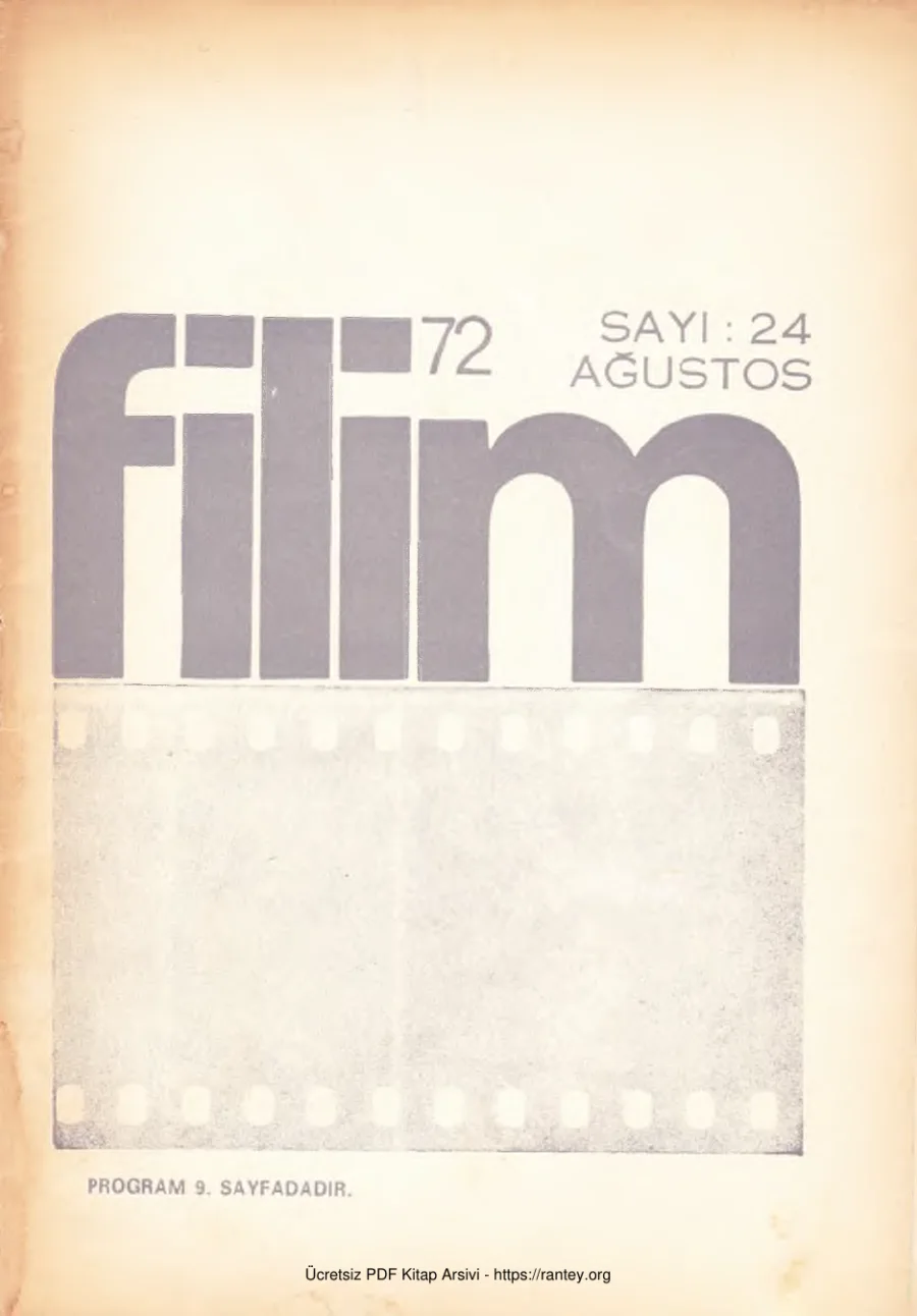 Filim 72 Sayı 24 Ağustos 1972 kapak görseli