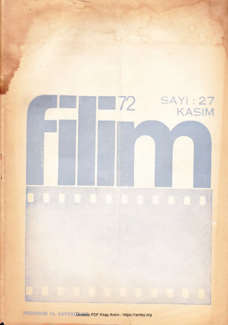 Filim 72 Sayı 27 Kasım 1972 kapak görseli