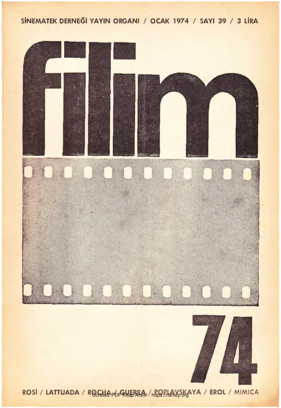 Filim Sayı 39 - Ocak 1974 kapak görseli