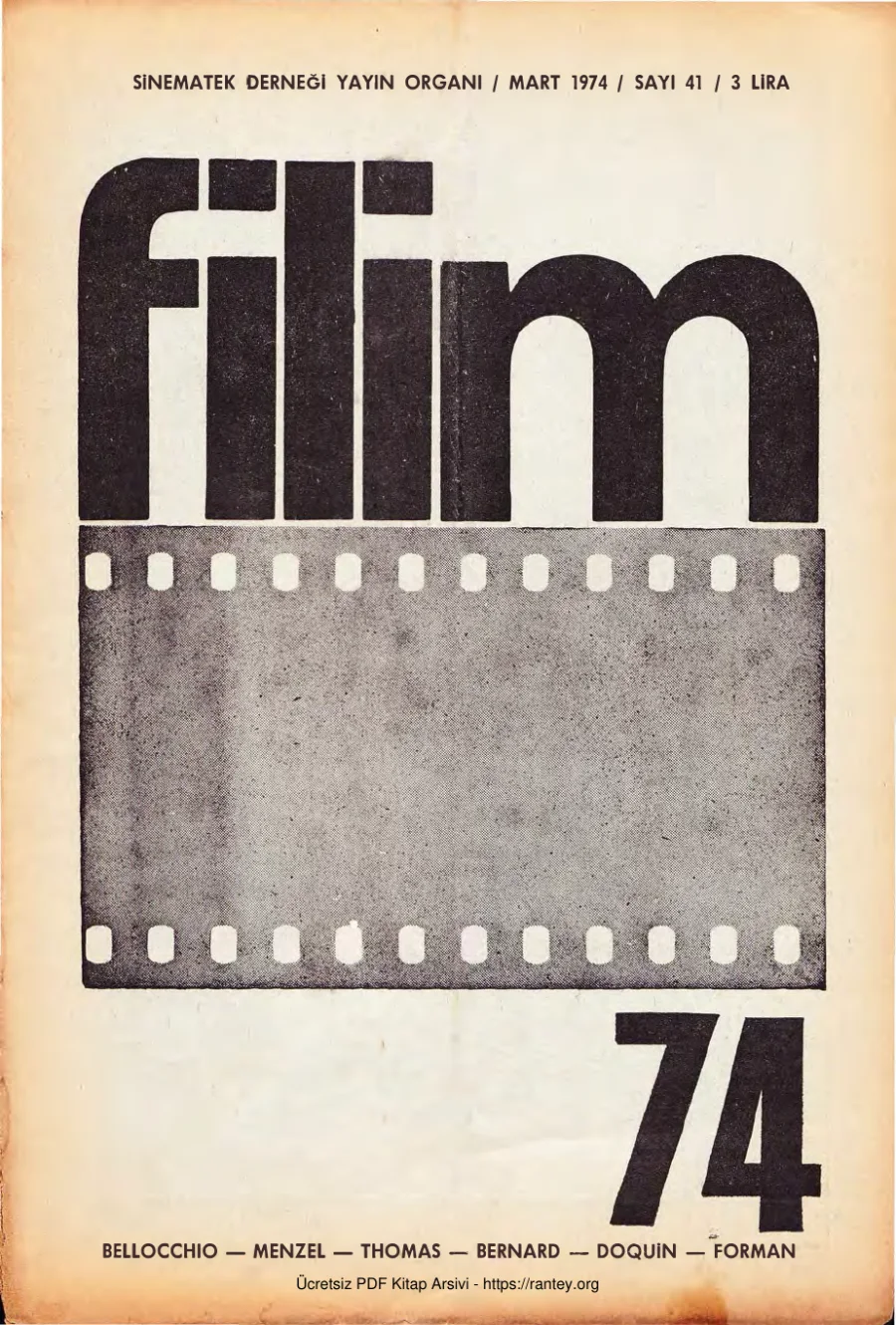 Filim Sayı 41 - Mart 1974 kapak görseli