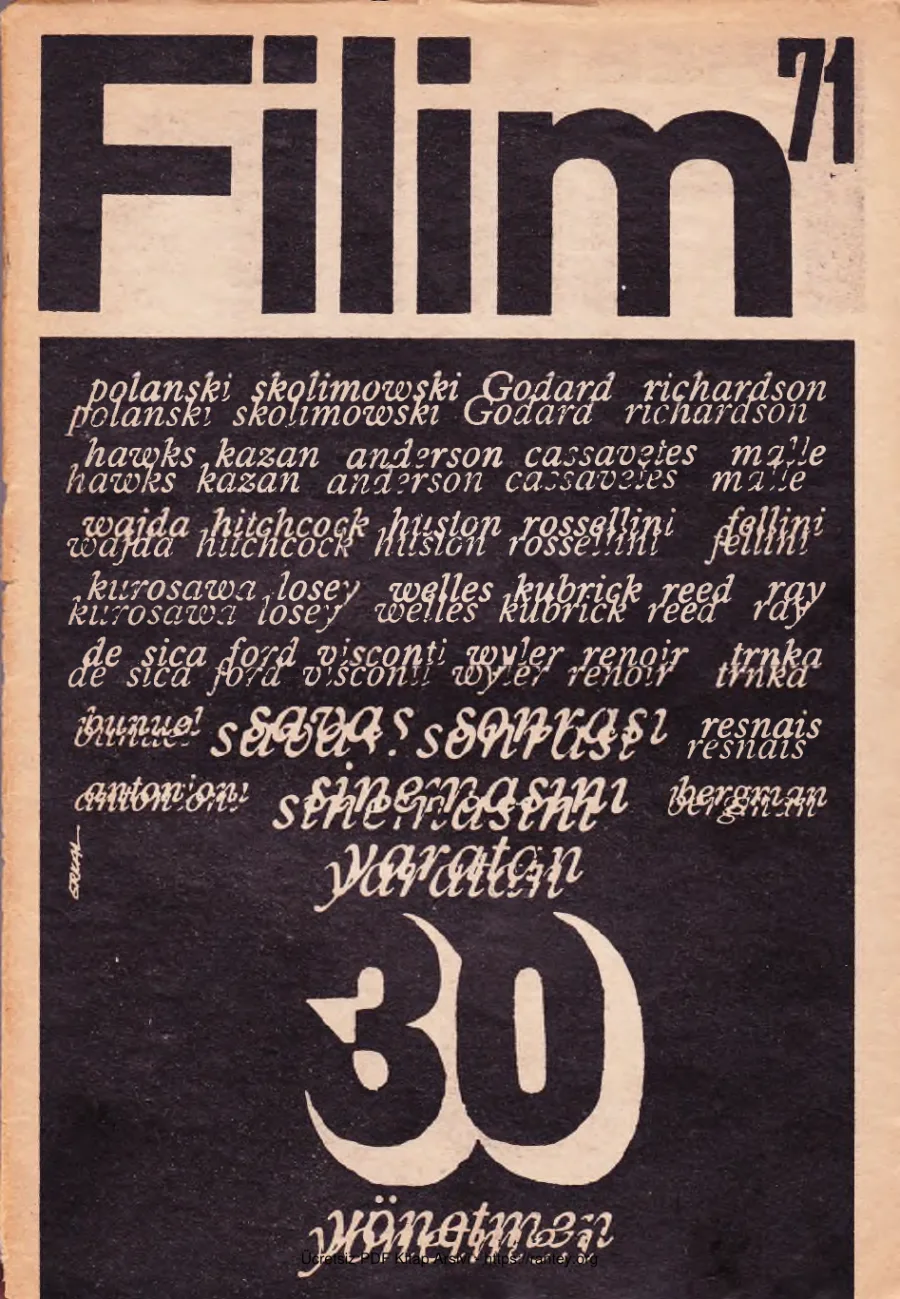 Film 71 Sayı 14 Ağustos 1971 kapak görseli