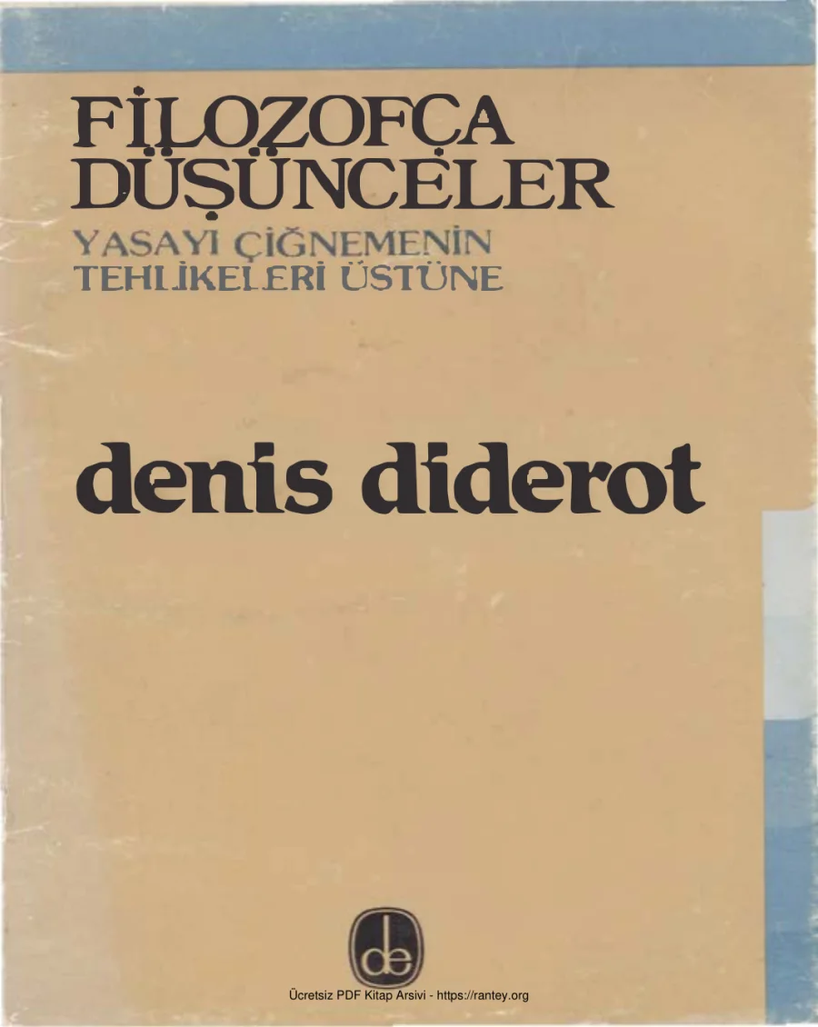 Filozofca Düşünceler De Yayınları kapak görseli
