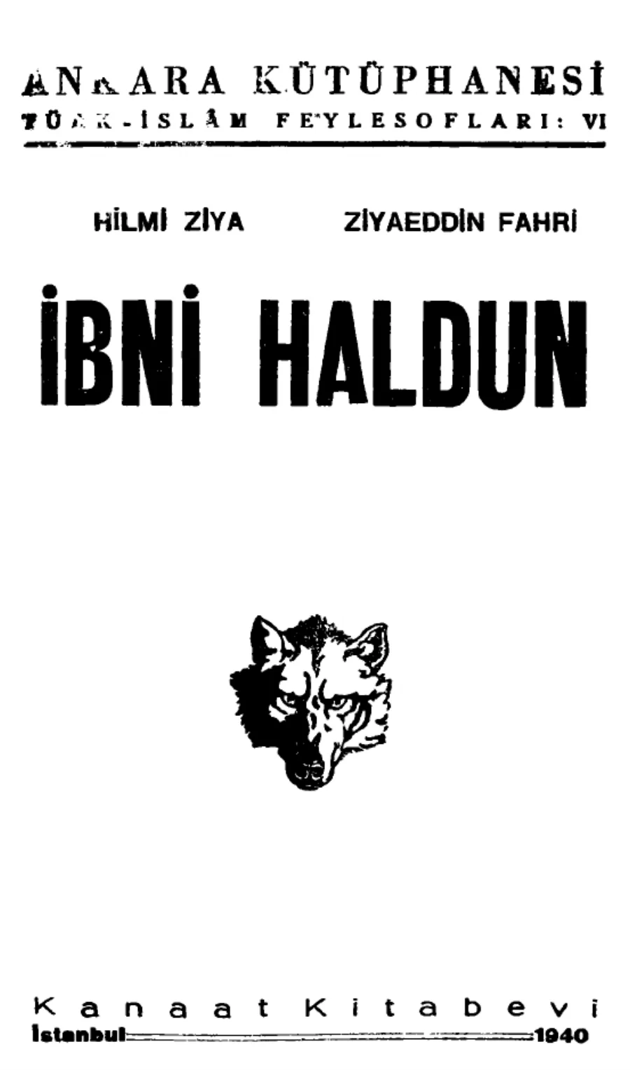 Fındıkoğlu Hilmi Ziya Ülken İbn Haldun kapak görseli