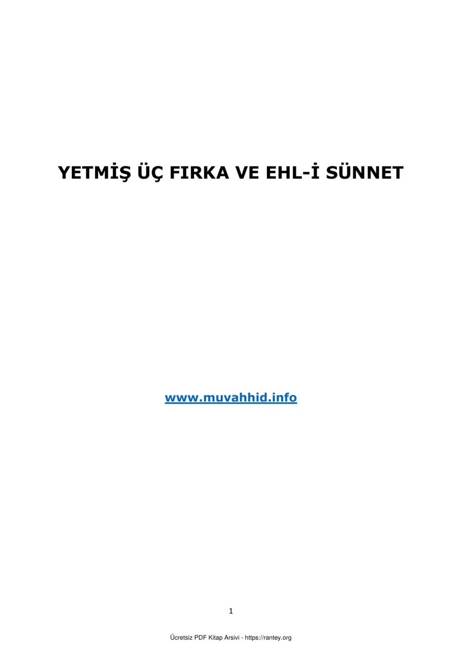 firka ve ehli sunnet Ebu Abdulmumin Tekin Mıhçı kapak görseli