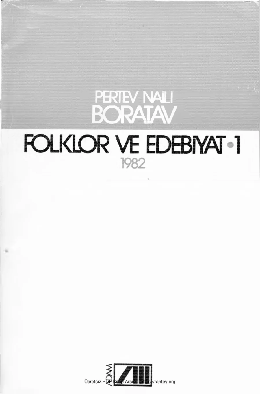 Folklor ve Edebiyat Cilt 1 kapak görseli