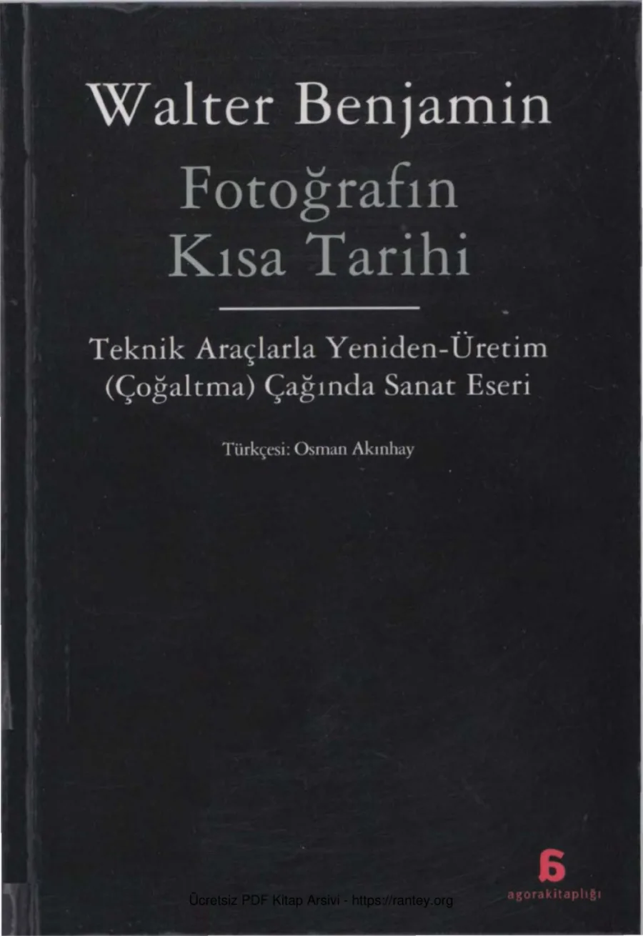 Fotoğrafın Kısa Tarihi Agora Kitaplığı kapak görseli