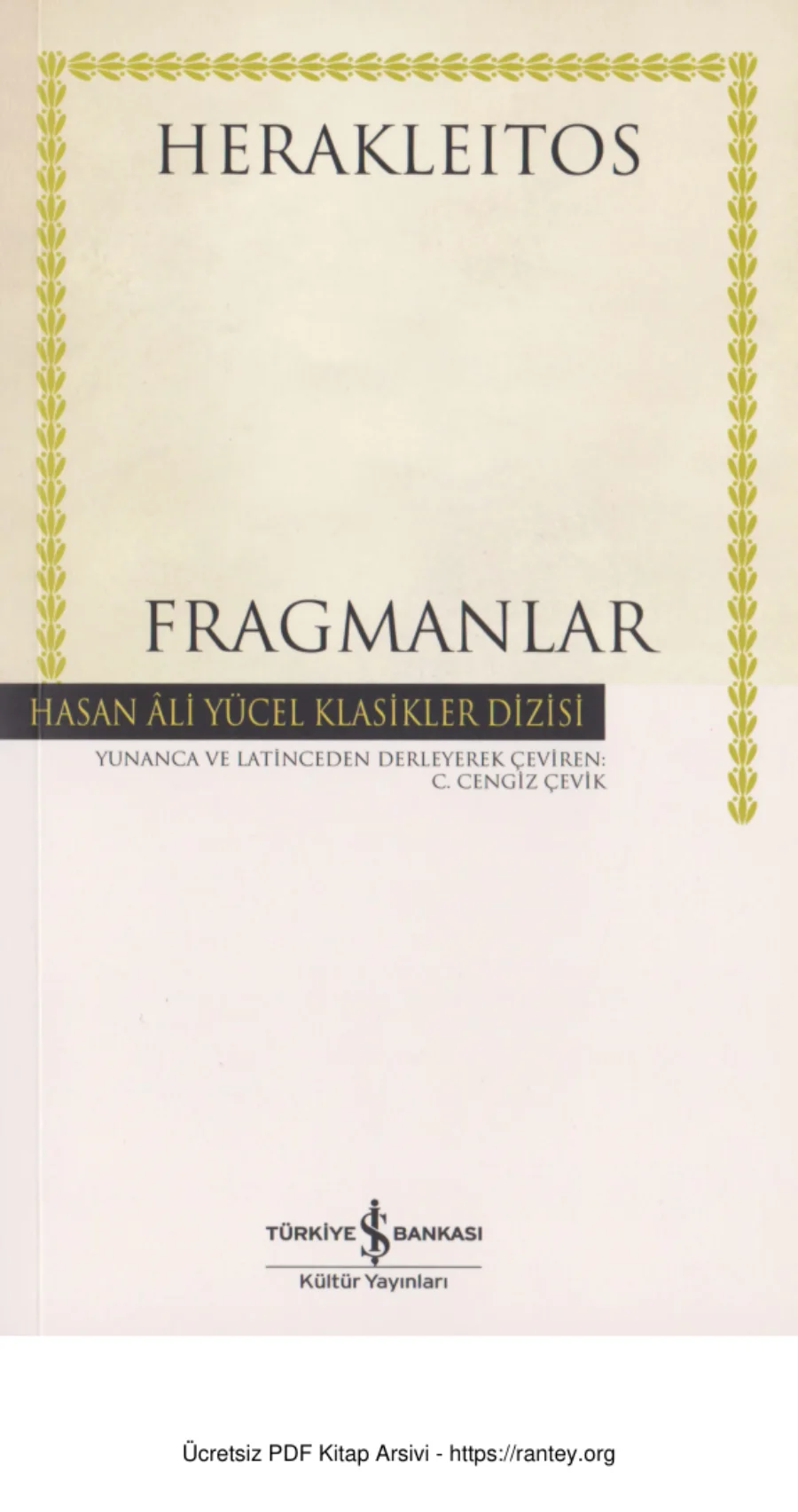 Fragmanlar İş Bankası Yayınları kapak görseli