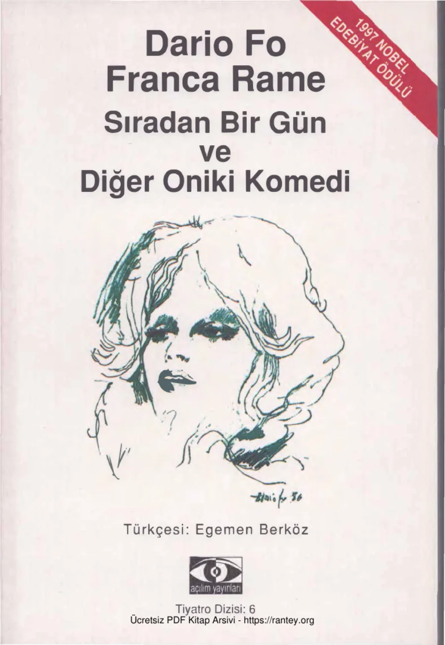 Franca Rame Sıradan Bir Gün ve Diğer Oniki Komedi Açılım Yayınları kapak görseli