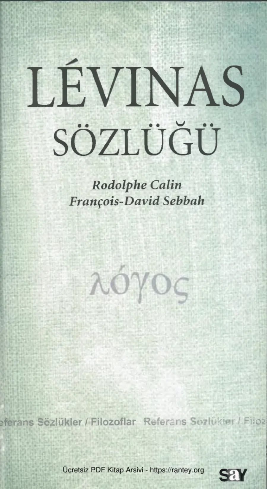 Francois David Sebbah Levinas Sözlüğü Say Yayınları kapak görseli