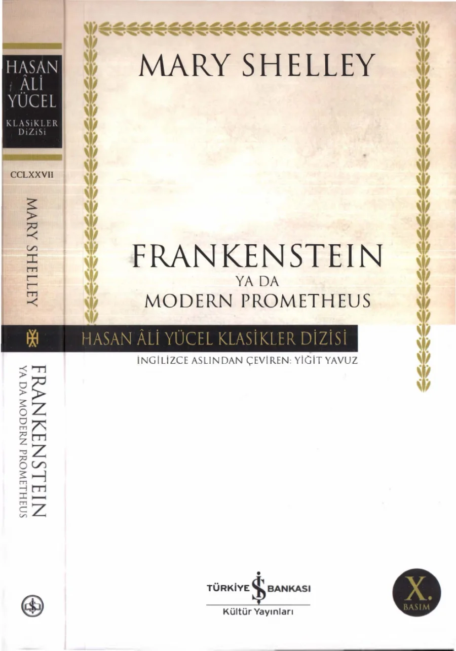 Frankenstein ya da Modern Prometheus kapak görseli