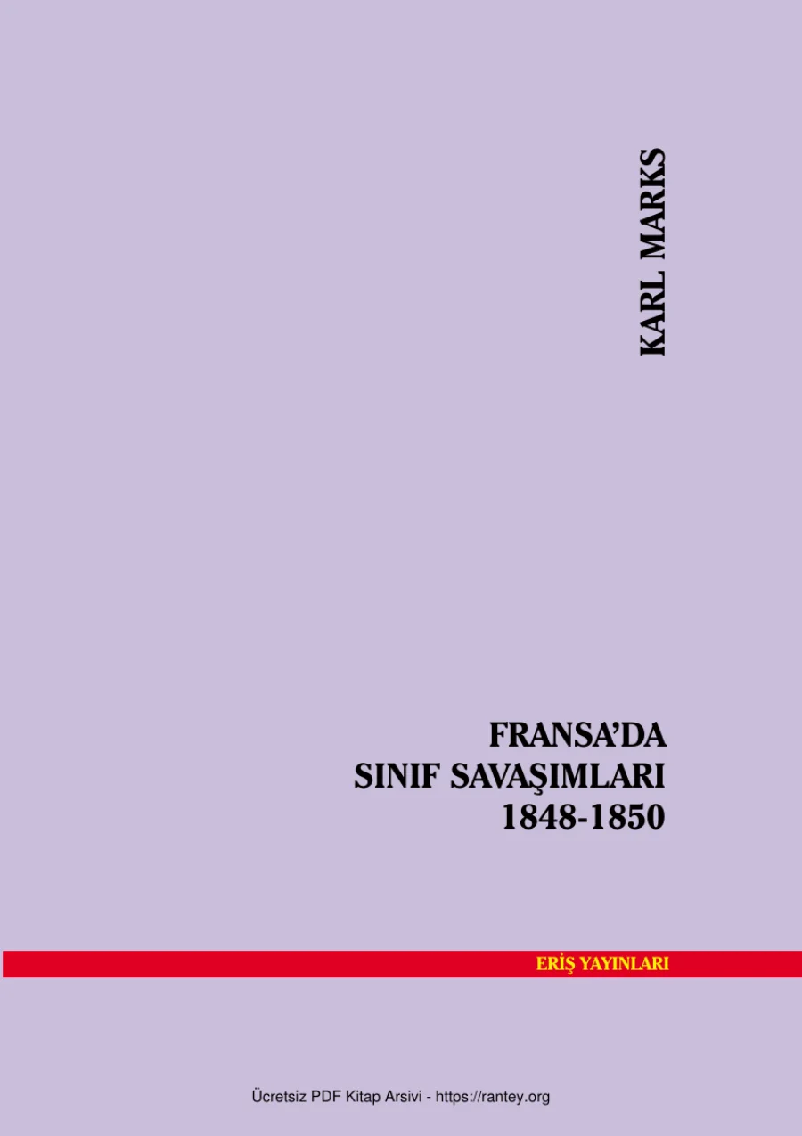 Fransada Sınıf Savaşımaları 1848 kapak görseli