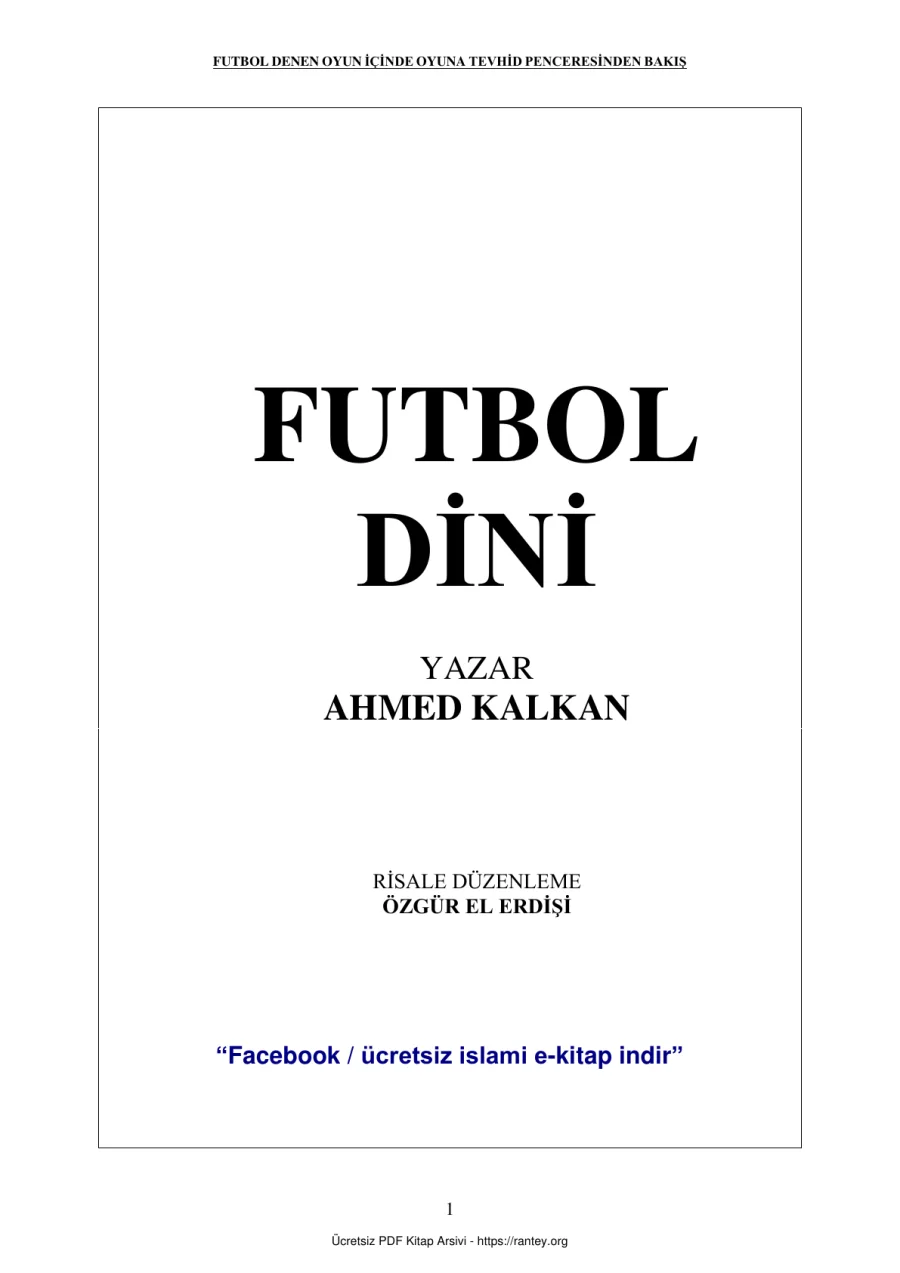 FUTBOL DİNİ Ebu Abdulmumin Tekin Mıhçı kapak görseli