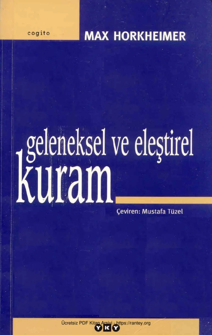 Geleneksel ve Eleştirel Kuram kapak görseli