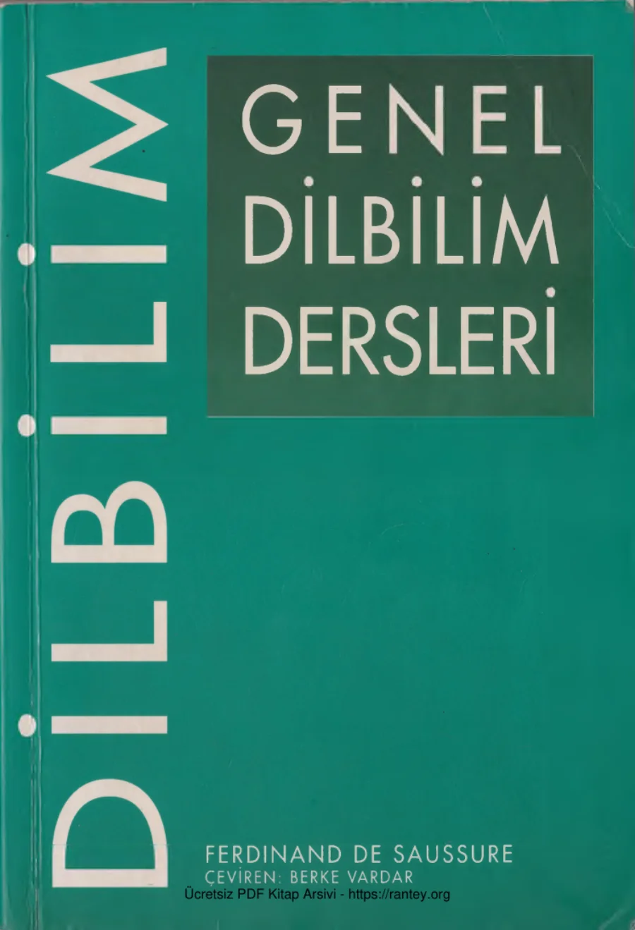 Genel Dilbilim Dersleri kapak görseli