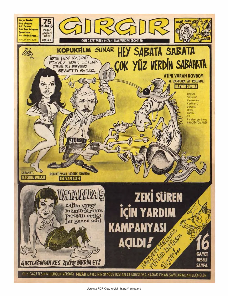GırGır 1972 Sayı 003 kapak görseli