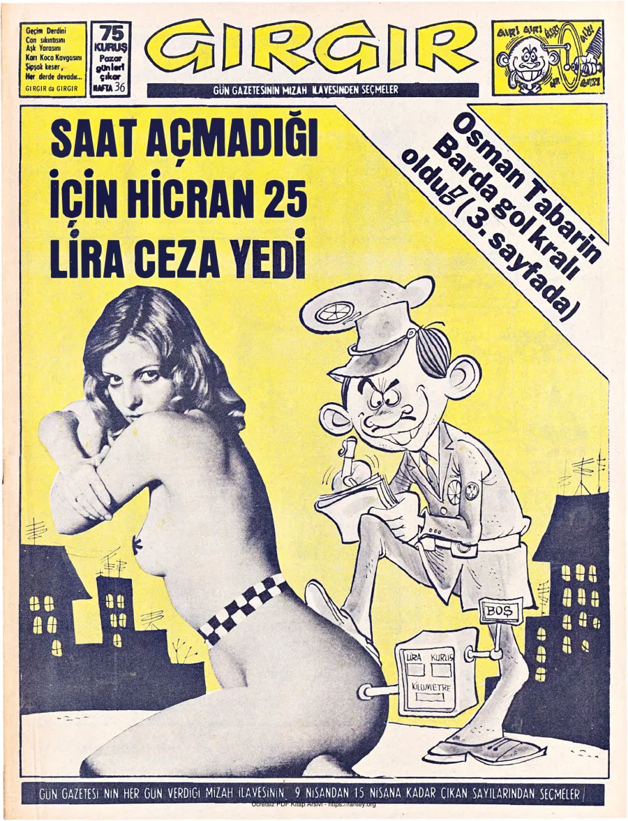 GırGır 1973 Sayı 036 kapak görseli