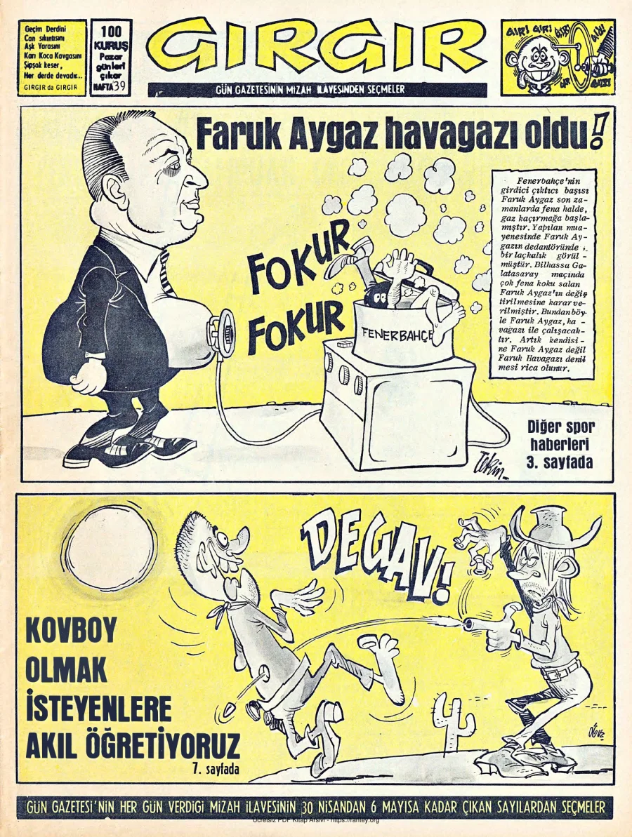 GırGır 1973 Sayı 039 kapak görseli
